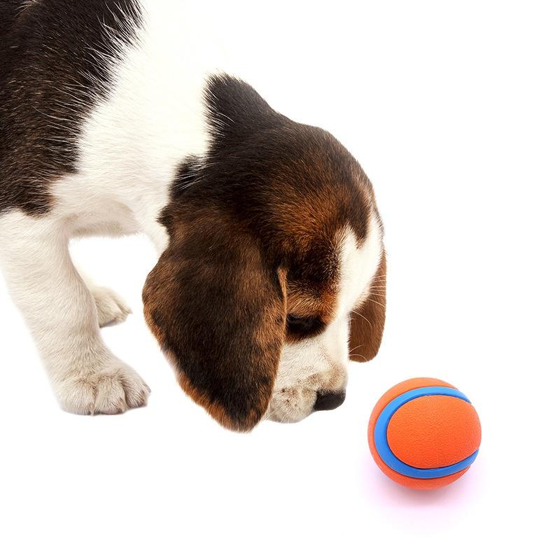 Indestructible Squeaky Ball Dog Toy Chew Resistant Bouncy Tennis Ball for Interactive Training Play for Aggressive Chewers