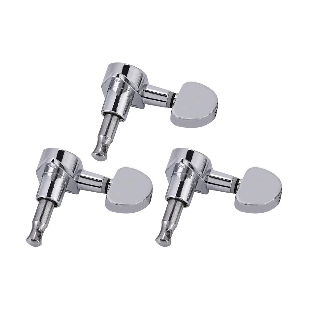 3L3R Guitar Tuning Pegs Locking Tuners Zinc Alloy Machine Heads Silver