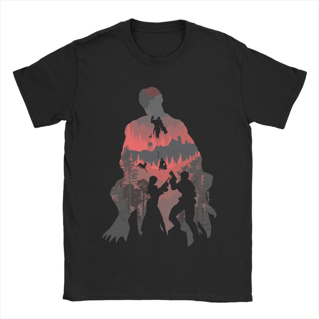 Męskie Koszulki Leon i Grace Resident Evil Requiem 100% Bawełna Ubrania Zabawne Krótki Rękaw Okrągły Dekolt T-shirty Koszulka