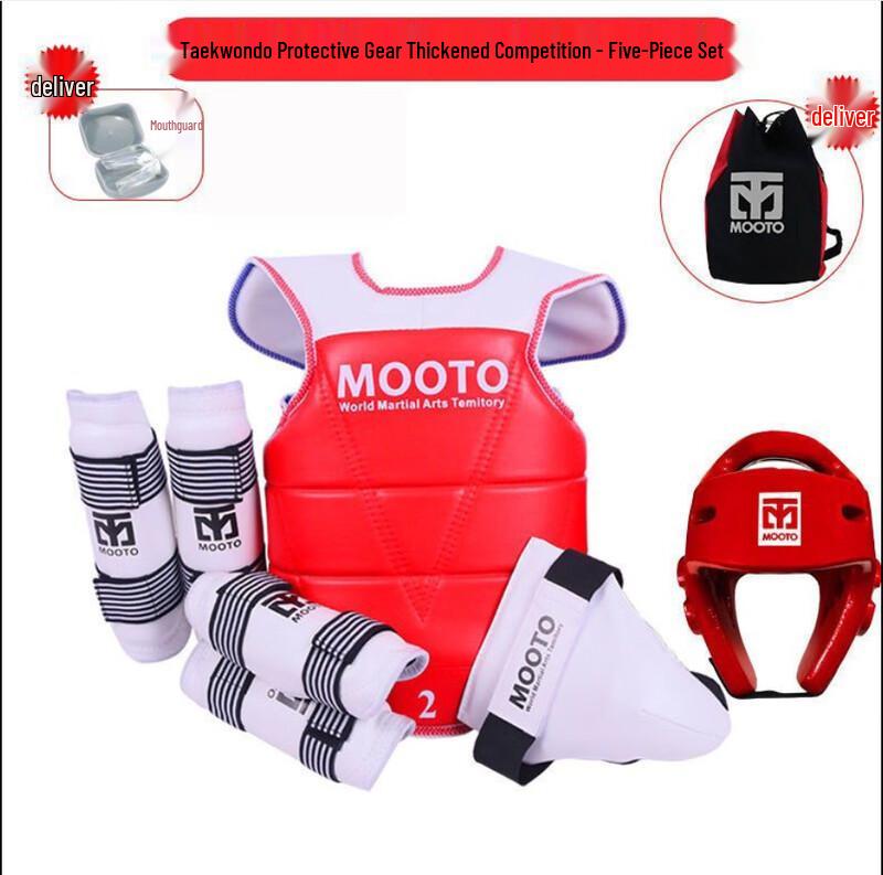 Junshi Taekwondo Kids  Thickened 5-Piece Protective Gear Set