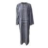 Women's 3/4 Sleeve Striped Maxi Dress Casual Loose Fit Sundress with Front Pocket Summer Beach Vacation Outfits