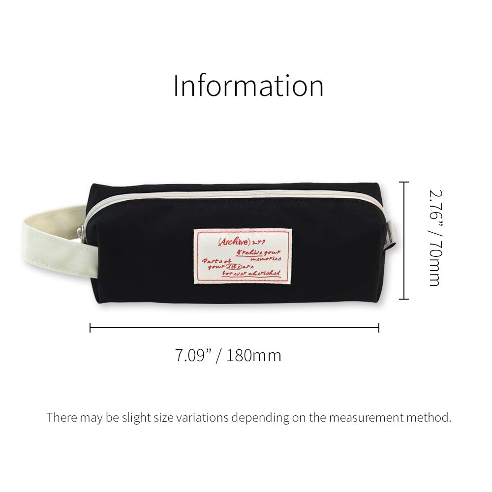 Monolike Archive Block Pen Case, Real Black - Archive Block Pen Case, Real Black Pencil Case, Pencil Pouch, Office Pouch