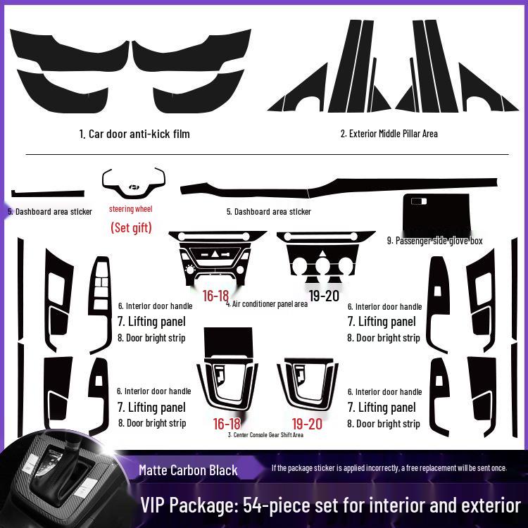 Hyundai Elantra 16-20 Carbon Fiber Gear Shift Protective Film
