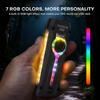 UV Flat EDC Flashlight Rechargeable 1800 High Lumens Pocket Light with RGB,Magnetic Base Small Flashlights with Dual Switch,Stepless Dimming,USB-C