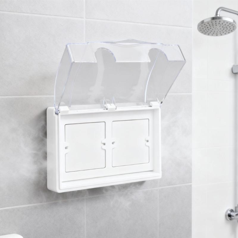 86 Type 2 Gang Outdoor Socket Waterproof Box Plastic Electrical Outlet Cover Receptacle Protectors Socket Case Box