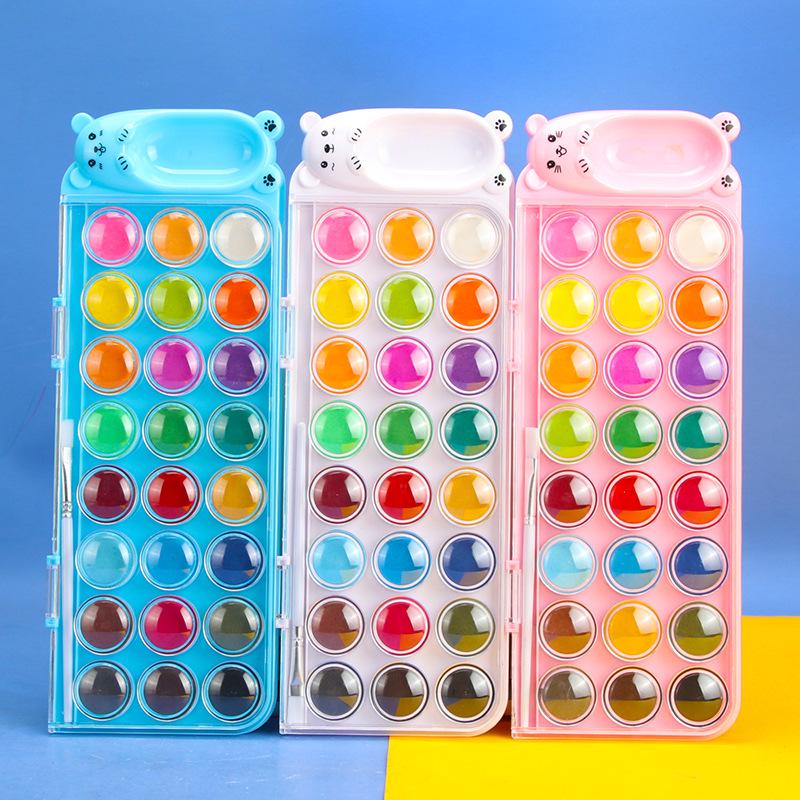 Little Carney 36-Color Gouache Watercolor Set for Students and Beginners