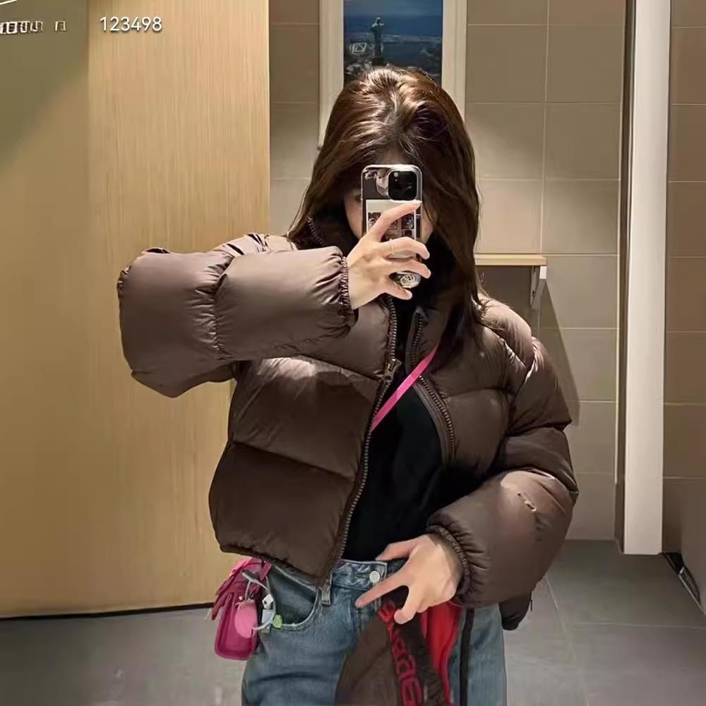 Short thickened down jacket women's winter new stand-up collar small bread jacket white duck down European and American ins jacket