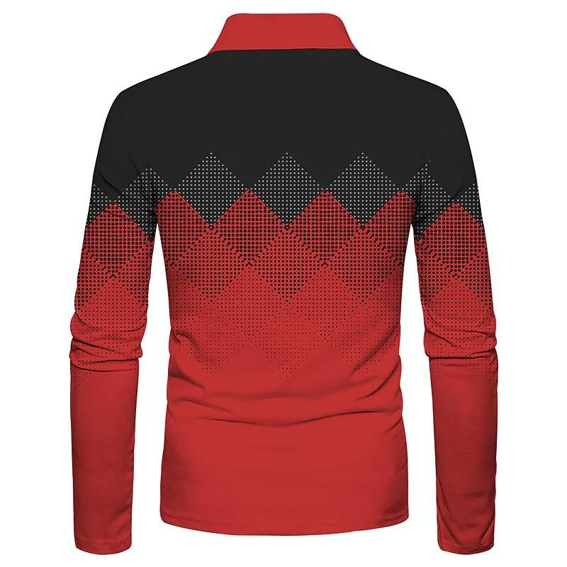 New Men's Casual Fashionable Simple and Trendy Autumn and Winter Long-sleeved Polo Shirts