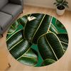 1pc Tropical Leaves Pattern Round Chair Mat Office Area Rug - Non-Slip, Floor Mat for Office, Bedroom, and Indoor Decor P127203