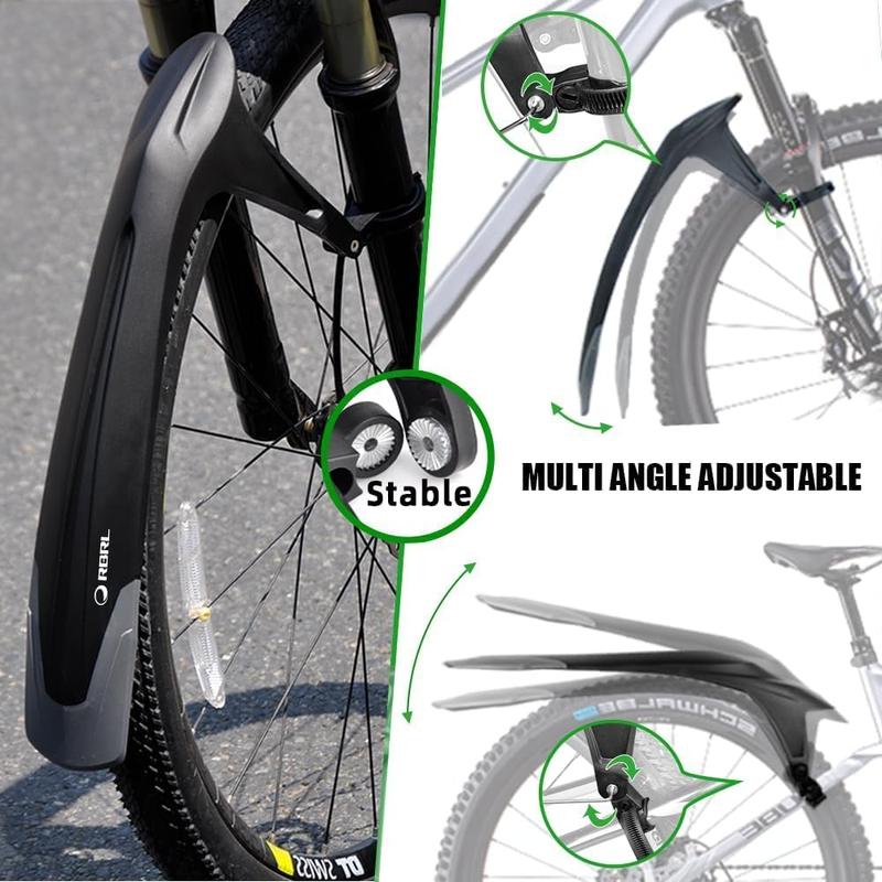 Parafango MTB RBRL a sgancio rapido Allargato Parafango Bici 24-29 Pollici Parafango Durevole per Bicicletta Protezione per Ruota Anteriore Posteriore Bicicletta