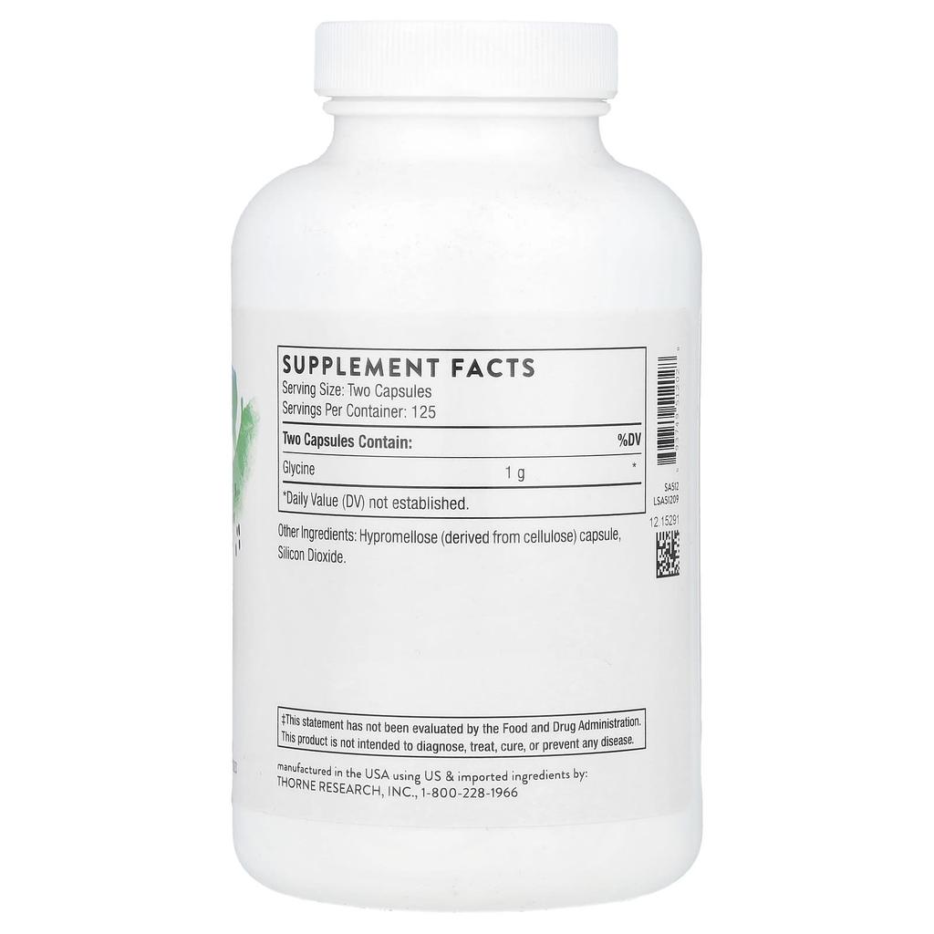 Glycin, 250 Kapseln (1.000 mg pro Kapsel)