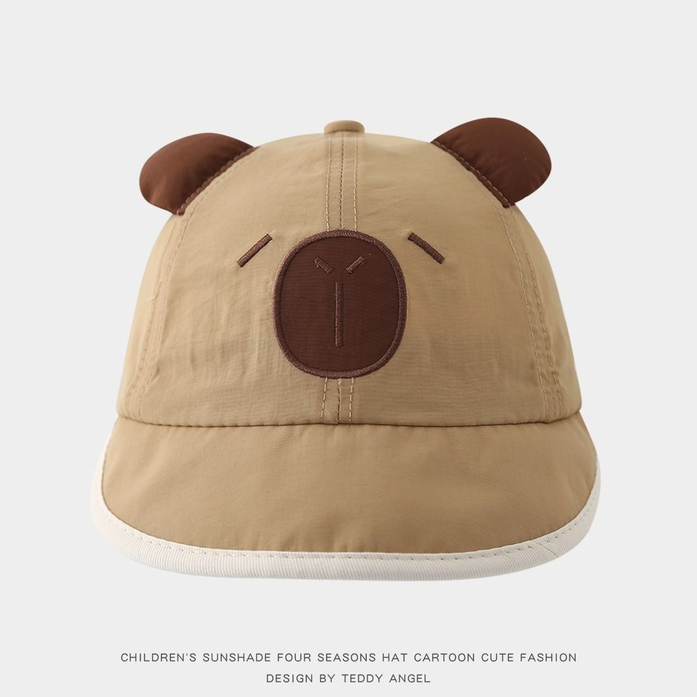 Soft Thin Baby Bucket Hat Cute Capybara Sunscreen Hat New Newborn Bonnet  1-3y
