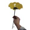 Garden Metal Flower Stake Decorative Bird Bath Ground Insert Bee Watering Station Butterfly Drinking Bowl for Backyard Pollinators Wild Birds Patio