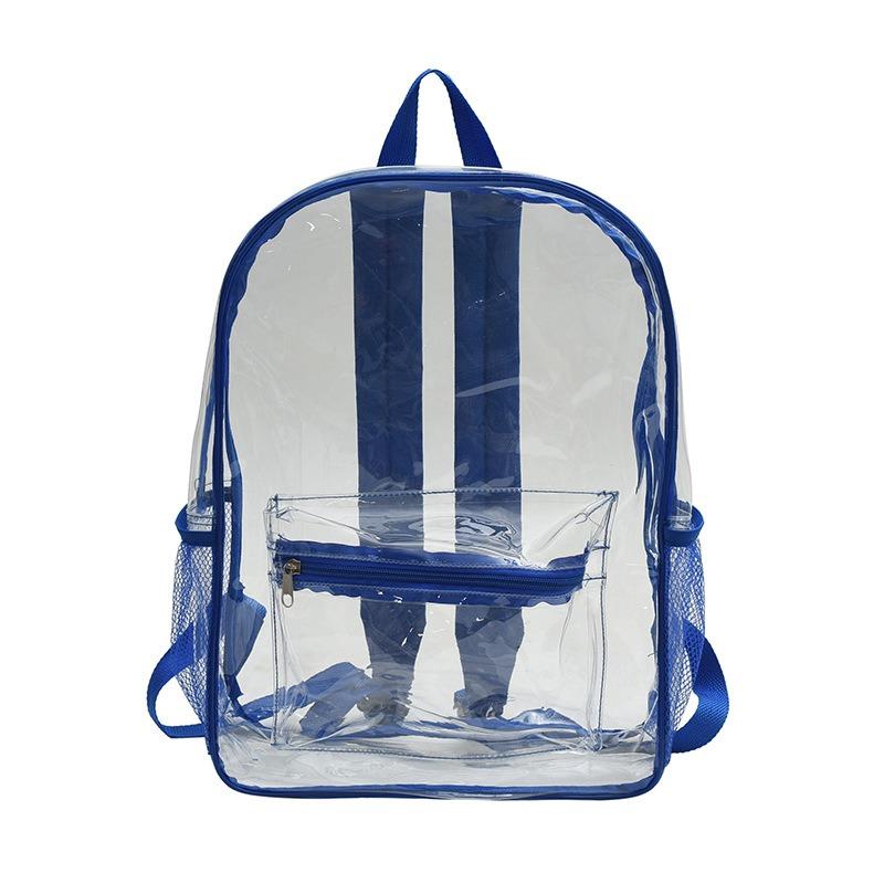 Summer new fashion trend large capacity practical simple clean transparent PVC backpack