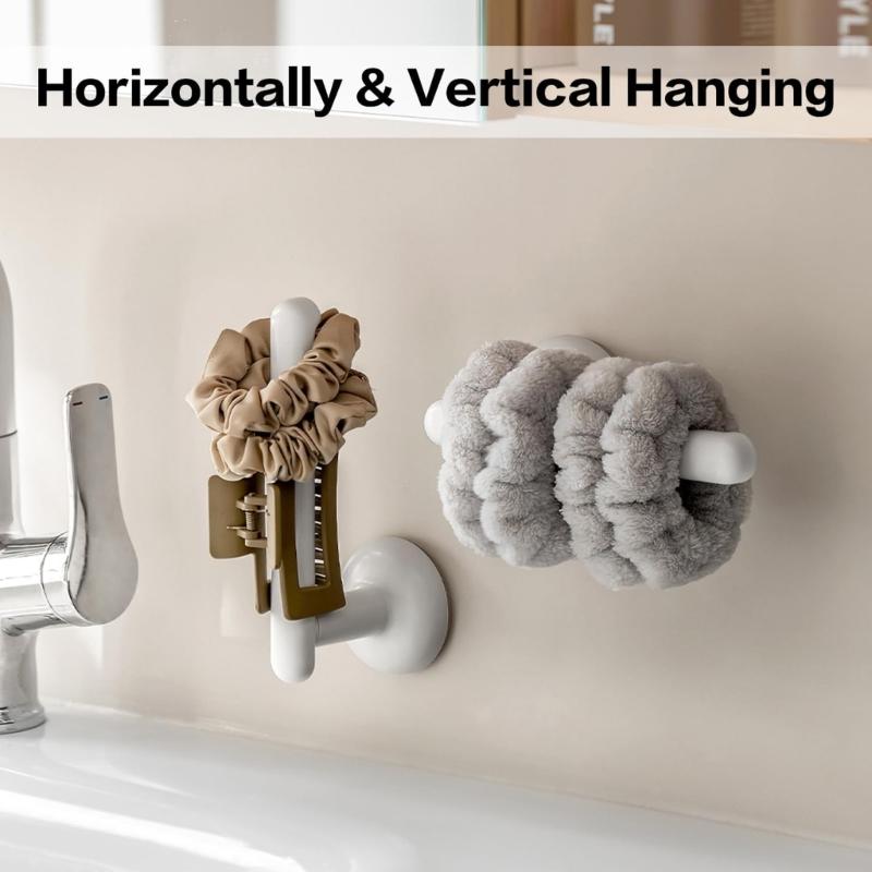 2lots Plastic Hair Accessory Organizers Hook Wall Mounted Hair Tie Holder & Headband Hanger Easy To Install