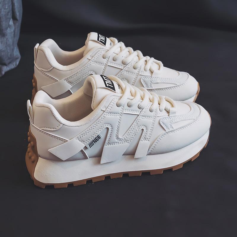 

Кроссовки женские новые весенние и осенние женские туфли универсальные нескользящие толстые дышащие туфли Cortez Dad Shoes Tide 38 бежевый