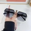 New Men's Sunglasses Outdoor Travel Sunscreen Trendy Eyeglasses Half Frame Handsome Double Beam Eyewear UV400