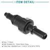ACROPIX Straight Fuel Line Hose Quick Release Connector Disconnect Hose Universal 11.8mm SAE - 10mm Black 2pcs