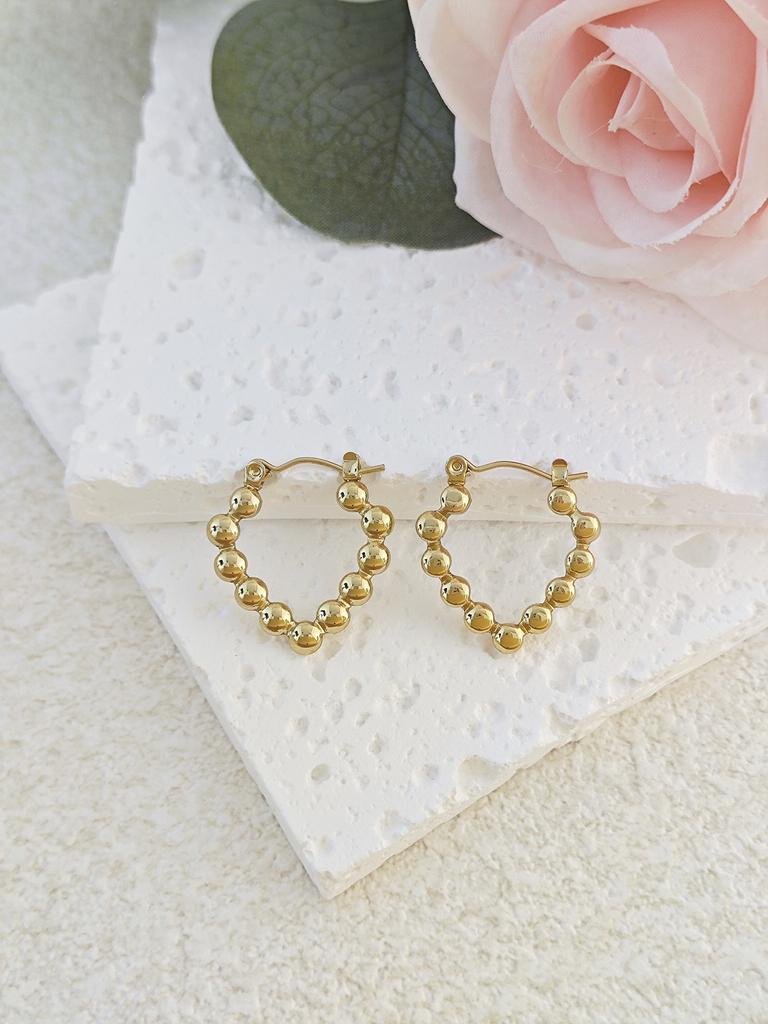 Fashion Stainless Steel Gold Plated Earrings Multi Style Size Hoop New Design Hypoallergenic Gold Plated Irregular Earring
