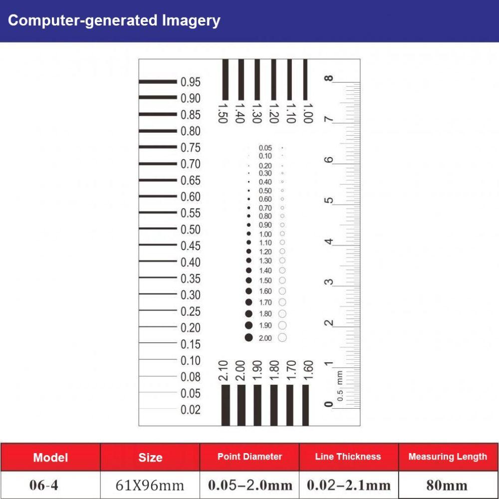 Plastic Crack Width Gauge Transparent Spot Inspection Ruler Manufacturing