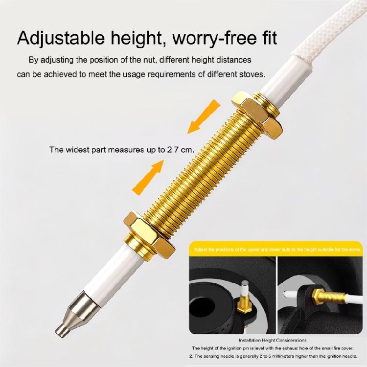 Gas Stove Igniter Needle Universal Replacement Igniter Adjustable Height Superior Sealing Furnace Grill Accessories