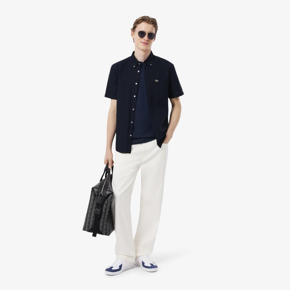 Lacoste Men's Linen Blend Short-Sleeve T-Shirt TH0629-56G166