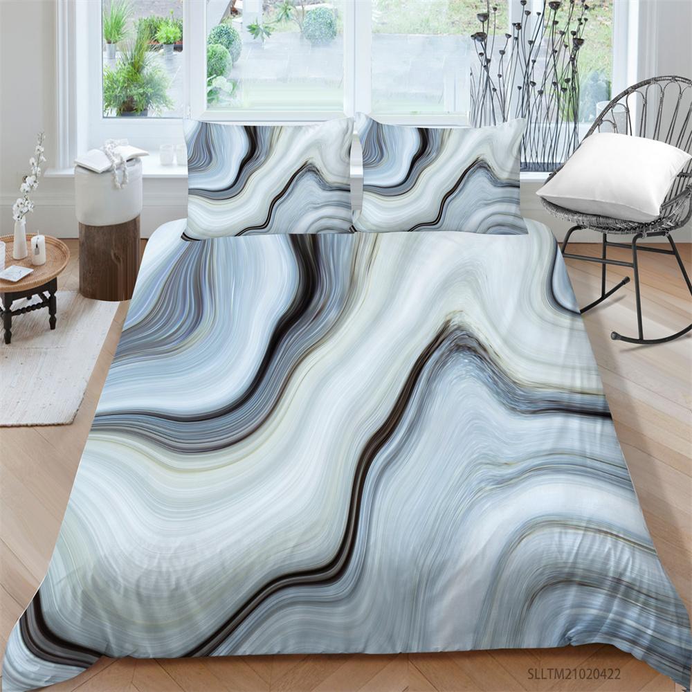 3D-Druck Bettbezug Scripes Heimtextilien mit Kissenbezug Queen-Size-Bettwäsche Kinder Luxus-Bettwäschebezug