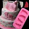 1PC Cake Mold Baby Foot Silicone Mold Chocolate Fondant Cake Decorating Baking Tool Bakeware Pudding baking Paste Mold