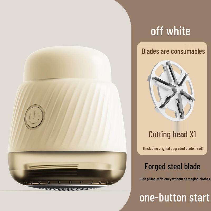 

Portable Rechargeable Lint and Hair Shaver with 6-Blade Cutter for Home Use