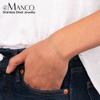 eManco 3MM Cuban Chain Gold-Plated Bracelet Stainless Steel Large Version Lobster Clasp Adjustable Simple Jewelry