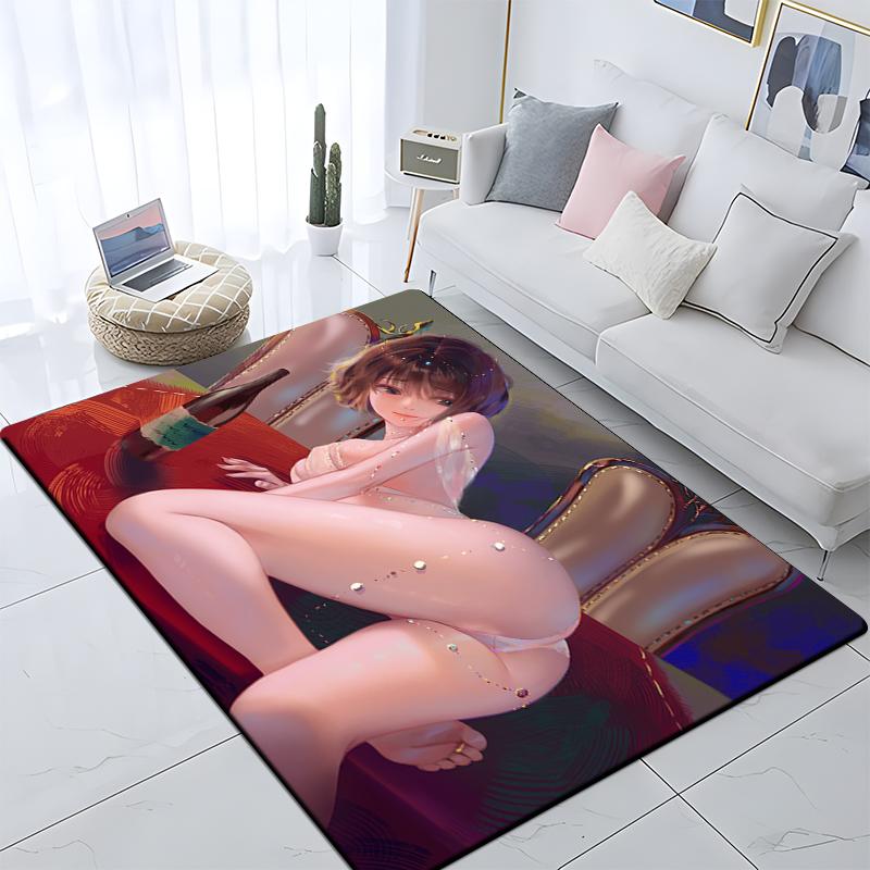 Sexy Girls Printed Carpet Living Room Home Decor Sofa Table Rug Anti Slip Chair Cushion Lounge Mat Large Rug Picnic Camping Yoga