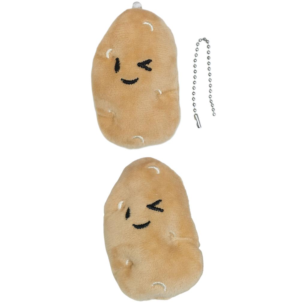 Soft Fabric Potato Doll Key Chain Brooch Pendant Plush Keychain Creative Bag Charm Decorations for Women and Girls