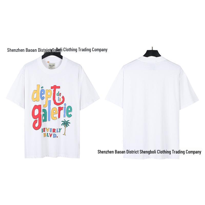 Unisex retro tričko s krátkym rukávom s potlačou D od GALL