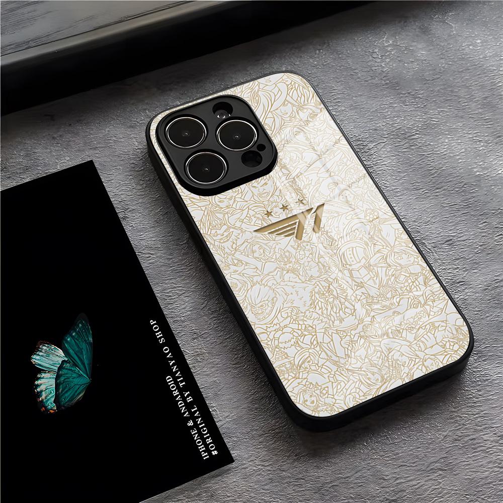 

SKT T1 ESports Phone Case For IPhone 17 Pro Max 15 Pro 16 14 Plus 12 13 Mini 11 Pro Shockproof Glass Cover iPhone17Air