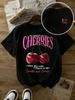 Summer Sweeter Cherries Prints TShirts Unisexs T Shirts ONeck Short Sleeve Tops Casual Fashion Harajuku Kawaii Y2K Clothing