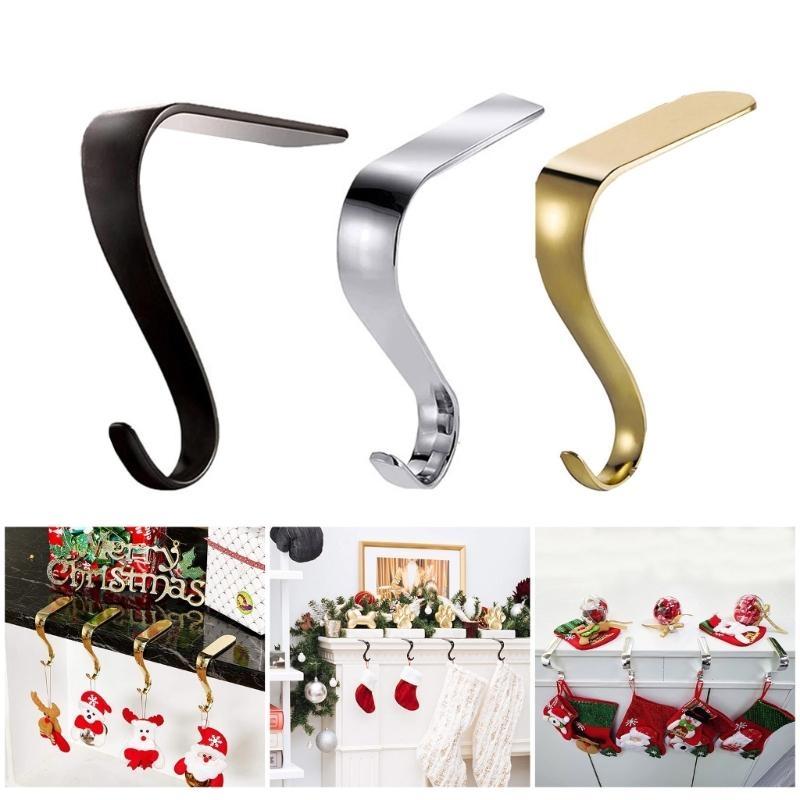 Stylish Christmas Stocking Hanger Home Decoration Accessory for Fireplaces Mantels Clip and Festival Garlands Holders