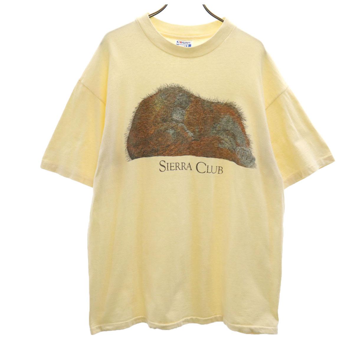 

Hanes 80s 90s Made in USA Old SIERRA CLUB Orangutan Print Short sleeve T-shirt Men s Used