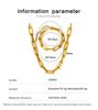 Conjunto de Pulseira e Colar de Corrente Feitos à Mão Banhado a Ouro 18K: Design Quadrado Espesso, Aço Inoxidável Polido.