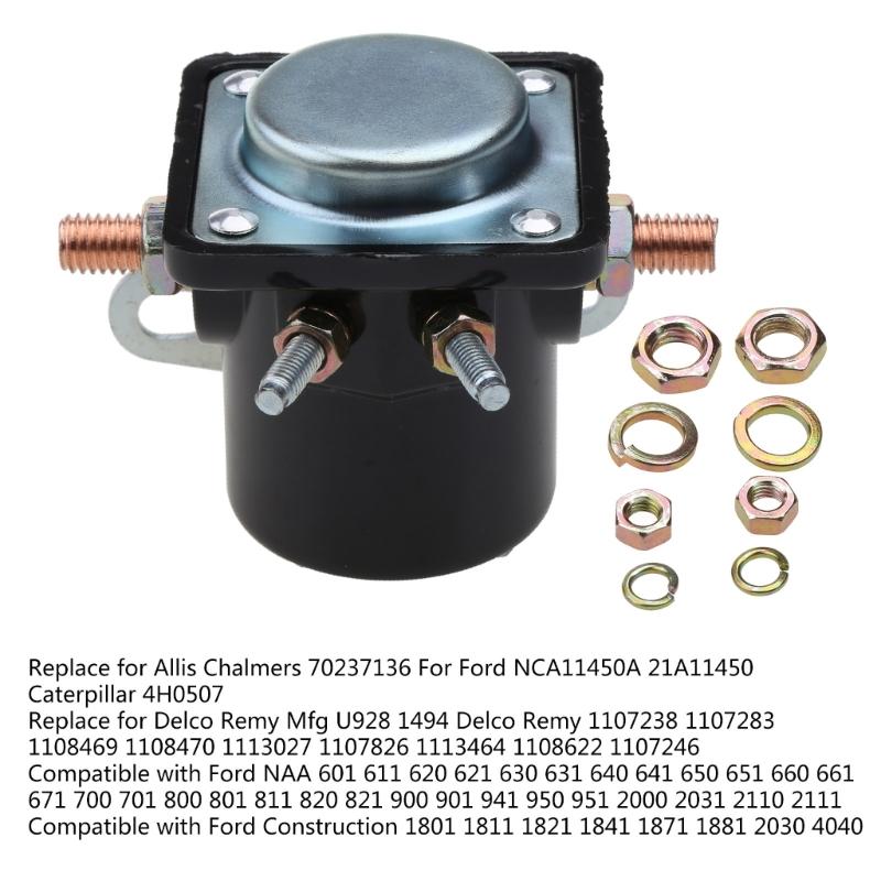 12V Starter Solenoid Relay D2AF11450AA Brass Wire Easy Installation Suitable for 1956-up & B-6A-11450A C6AF C7AF C3912