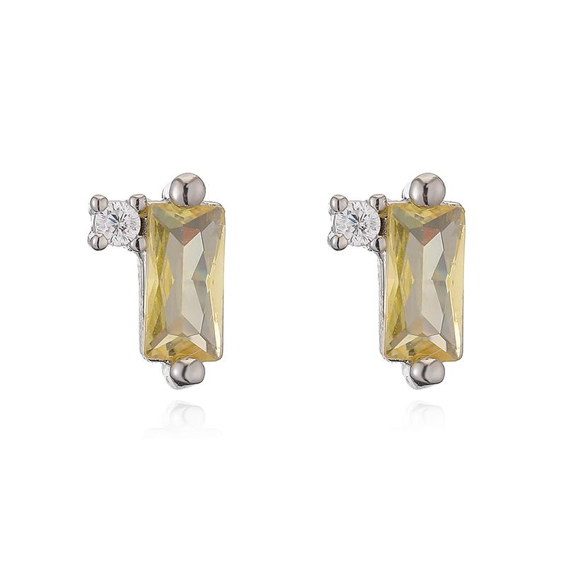 

HECHENG,Colorful Splicing Sweet Zirconia Earrings Ladies Luxury Fashion Korean Jewellery Accessories 1 Pair Other