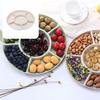 Useful Non-slip Decorative Snack Plate Round Shape Lightweight Fruit Tray