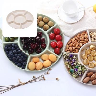 Nützliche Rutschfeste Dekorative Snackplatte Runde Form Leichte Obstschale