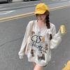 long sleeve oversized vintage Casual loose spring autumn t shirt tops Women t-shirt