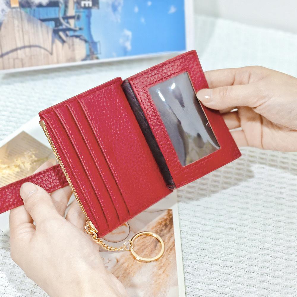 Kartenhalter Damen Geldbörse Studentin Ausweishalter Diebstahlschutz PU Kartenetui Niedliches Münzfach Mini Integriertes High-End Gefühl