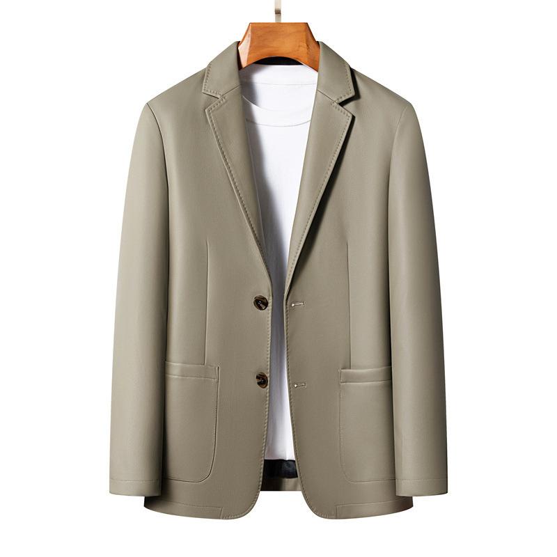 Men's genuine leather jacket autumn and winter new high-end business casual temperament fashionable windproof leather jacket