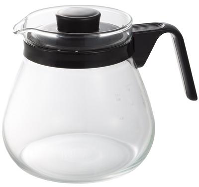 Caffettiera in Vetro Resistente al Calore Iwaki, 1000ml, Nero, 1L, KT7966-BK3