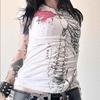 Europäisches und amerikanisches Sommer-Damen-Rundhals-Slim-Fit-Retro-Top
