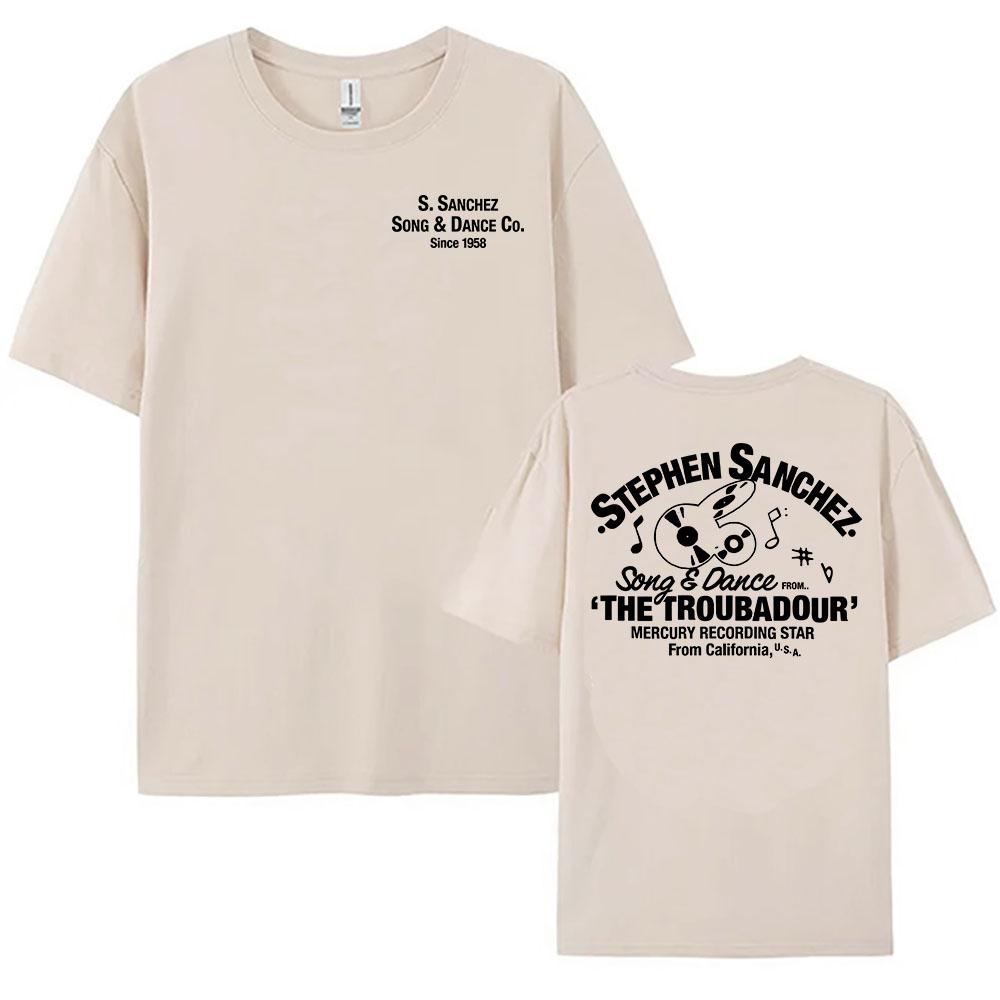 Stephen Sanchez Song & Dance Co. T-Shirt Sommer Kurzarm Unisex Streetwear Lässig Sänger Grafik T-Shirts