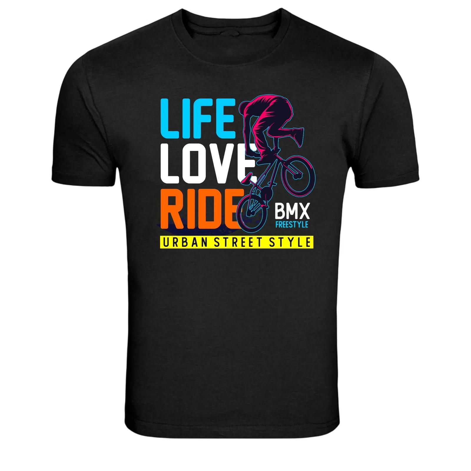 Life Love Ride BMX Freestyle Urban Graphic T Shirt XXXXL