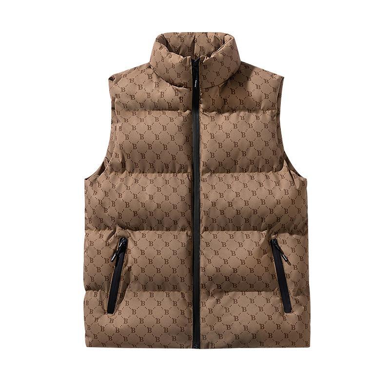Autumn and winter new velvet warm vest versatile loose casual jacket men's fashion trend zipper vest